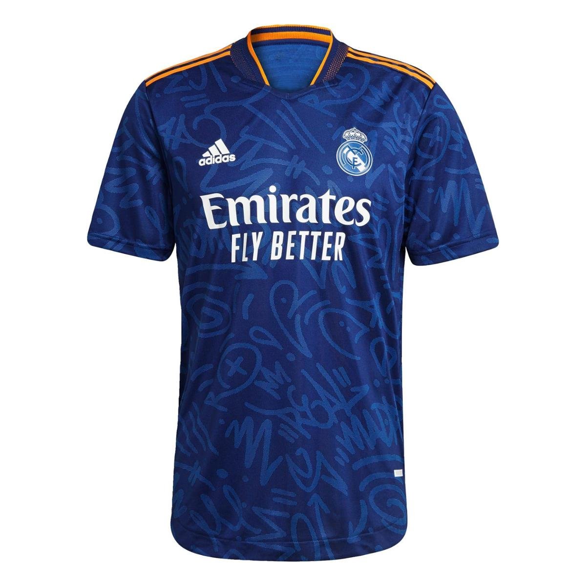Camisa Real Madrid 21/22 Authentic Adidas Azul+amarelo Netshoes