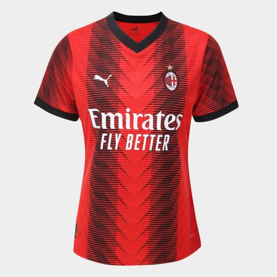 Camisa AC Milan Home 23/24 s/n° Torcedor Puma Feminina