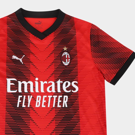 Camisa AC Milan Home 23/24 s/n° Torcedor Puma Feminina