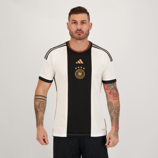 Camisa Adidas Alemanha Home 2022 - Branco Menor preço em Camisa Adidas Alemanha Home 2022 - Branco