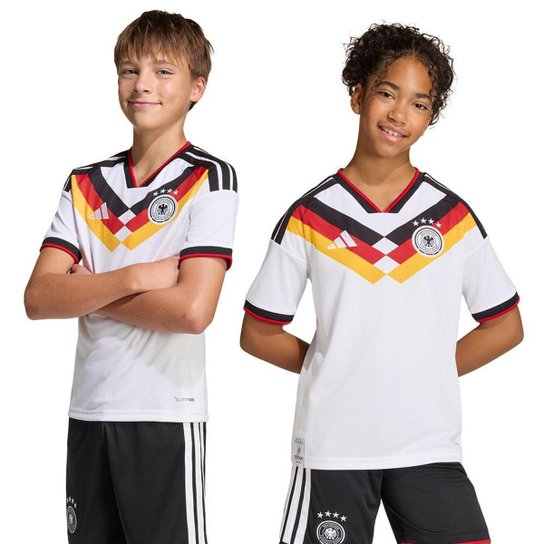 CAMISA ADIDAS ALEMANHA I 2026 INFANTIL - BRANCO 12