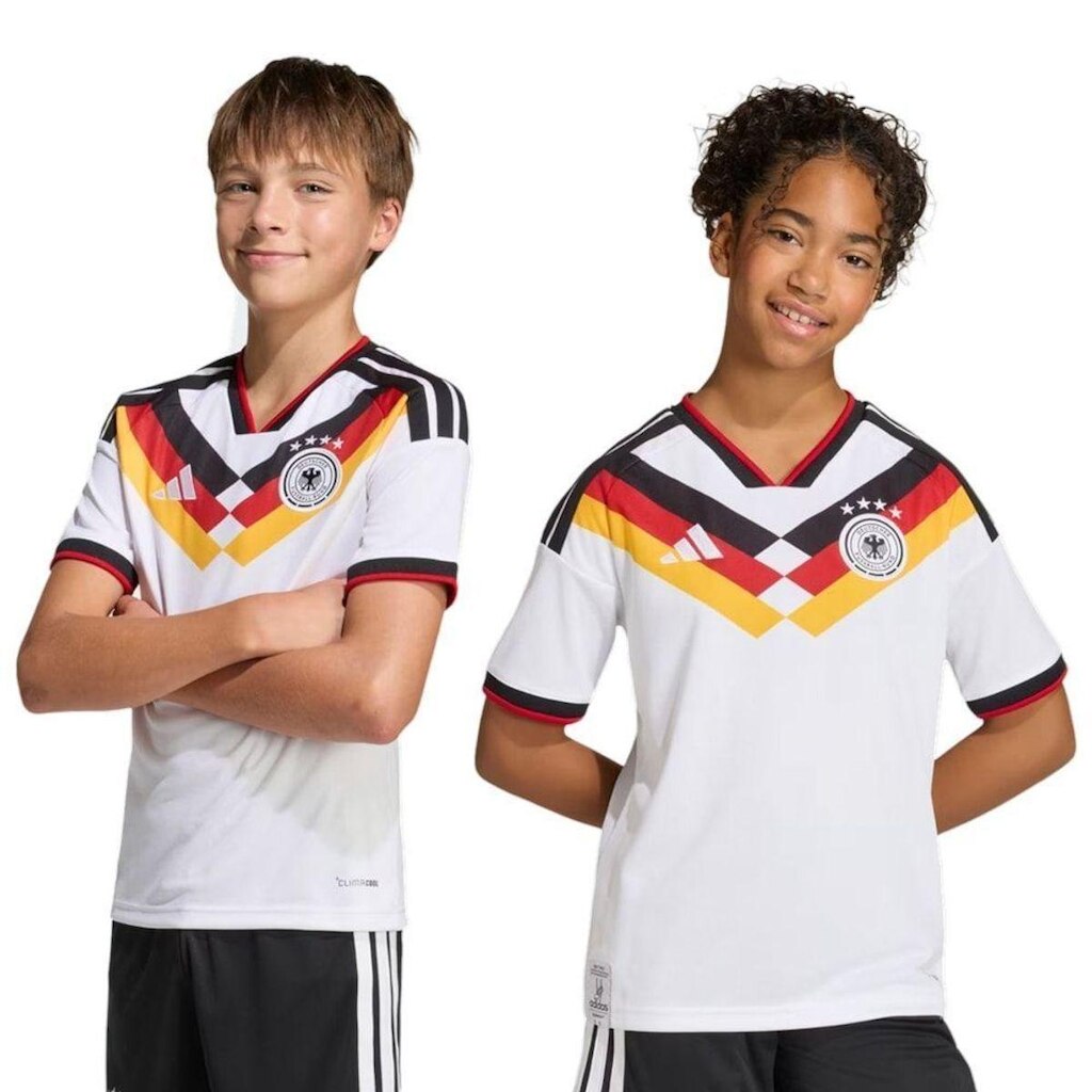 Camisa Adidas Alemanha I 2026/27 Infantil - Branco 9-10