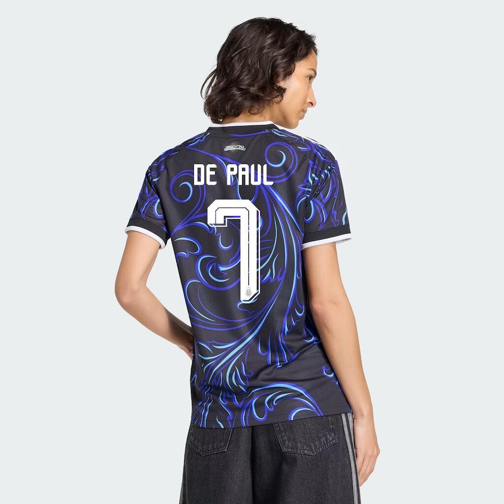 Camisa Adidas Argentina Away 2026 Feminina 7 DE PAUL