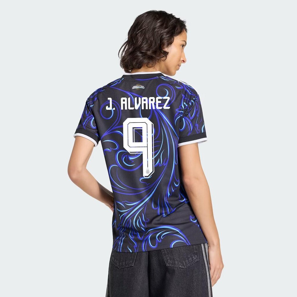 Camisa Adidas Argentina Away 2026 Feminina 9 J. ALVAREZ