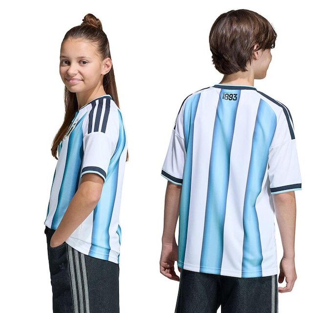 CAMISA ADIDAS ARGENTINA I 2026 INFANTIL - AZUL/BCO 12