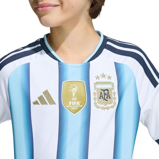 CAMISA ADIDAS ARGENTINA I 2026 INFANTIL - AZUL/BCO 12