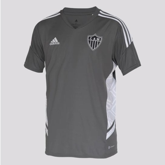 Camisa Adidas Atlético Mineiro Treino Atleta 2022 - Cinza Menor preço em Camisa Adidas Atlético Mineiro Treino Atleta 2022 - Cinza