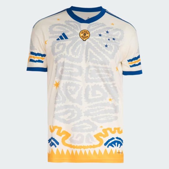 Camisa Adidas Cruzeiro Consciência Negra 2023 - Branco Menor preço em Camisa Adidas Cruzeiro Consciência Negra 2023 - Branco