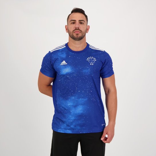 Camisa Adidas Cruzeiro I 2022 - Azul Menor preço em Camisa Adidas Cruzeiro I 2022 - Azul