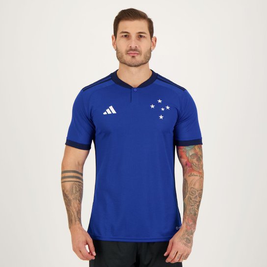 Camisa Adidas Cruzeiro I 2023 - Azul Menor preço em Camisa Adidas Cruzeiro I 2023 - Azul