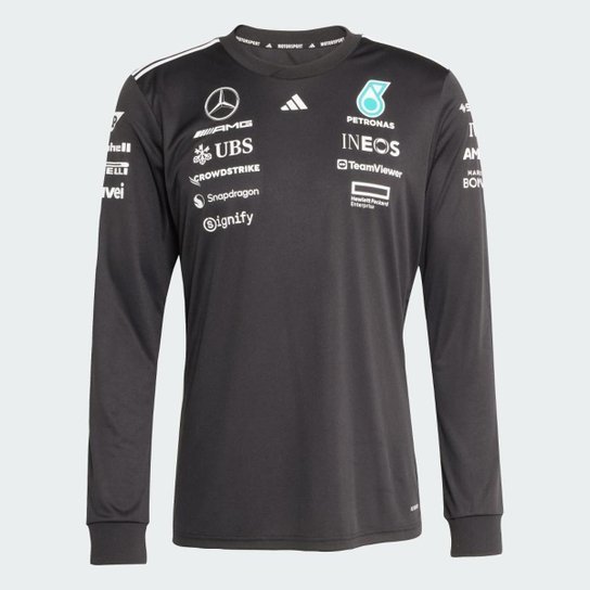 Camisa Adidas Driver Manga Longa Mercedes Amg Petronas Formula One Team Masculino