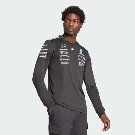 Camisa Adidas Driver Manga Longa Mercedes Amg Petronas Formula One Team Masculino