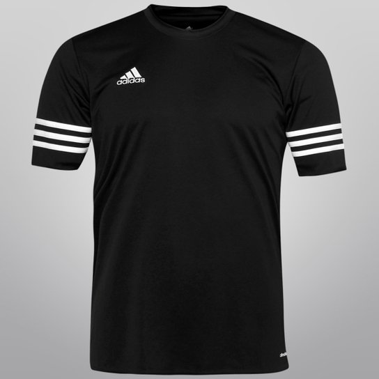 Camisa Adidas Entrada 14 Masculina - Preto+Branco Menor preço em Camisa Adidas Entrada 14 Masculina - Preto+Branco