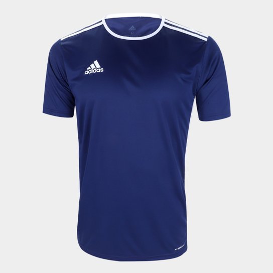 Camisa Adidas Entrada 18 II Masculina - Marinho+Branco Menor preço em Camisa Adidas Entrada 18 II Masculina - Marinho+Branco