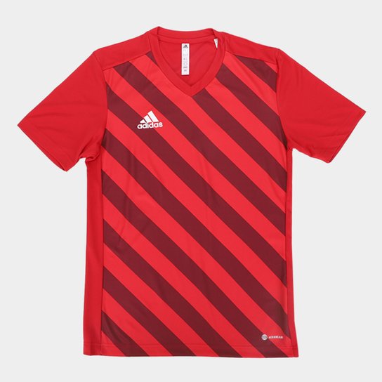 Camisa Adidas Entrada 22 Gráfica Masculina - Vermelho+Vinho Menor preço em Camisa Adidas Entrada 22 Gráfica Masculina - Vermelho+Vinho
