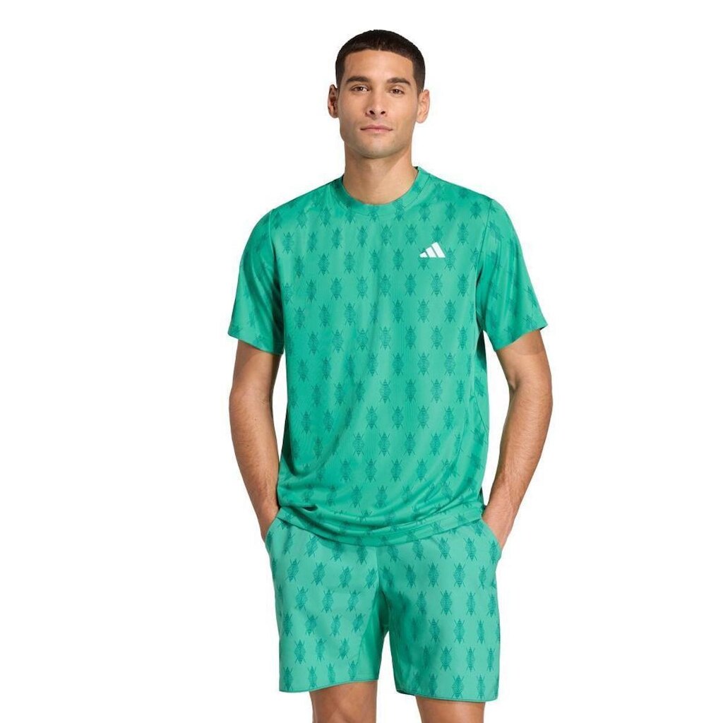 Camisa adidas Estampada Climacool Club Tennis Masculina