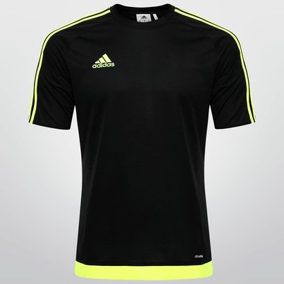 Camisa Adidas Estro 15 Masculina Preto+Verde Limão Netshoes