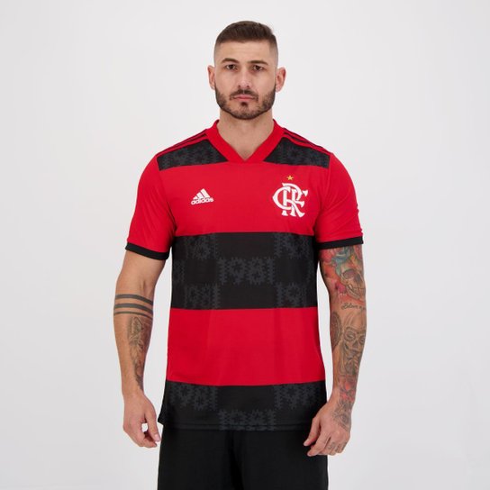 Camisa Adidas Flamengo I 2021 - Vermelho Menor preço em Camisa Adidas Flamengo I 2021 - Vermelho