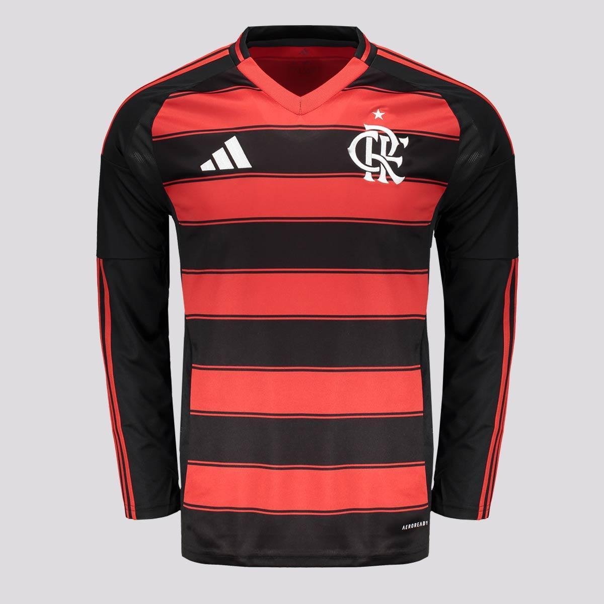 Camisa Manga Longa Flamengo 2025 em promoção na Netshoes!
