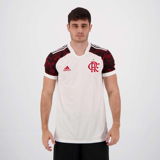 Camisa Adidas Flamengo II 2021 - Branco Menor preço em Camisa Adidas Flamengo II 2021 - Branco