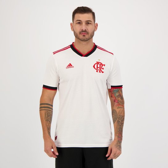 Camisa Adidas Flamengo II 2022 - Branco Menor preço em Camisa Adidas Flamengo II 2022 - Branco