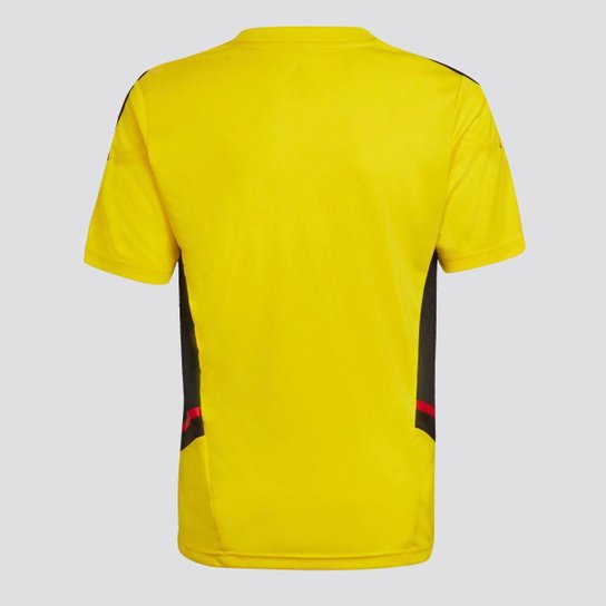 Camisa Adidas Flamengo Treino 2022 Juvenil Amarela