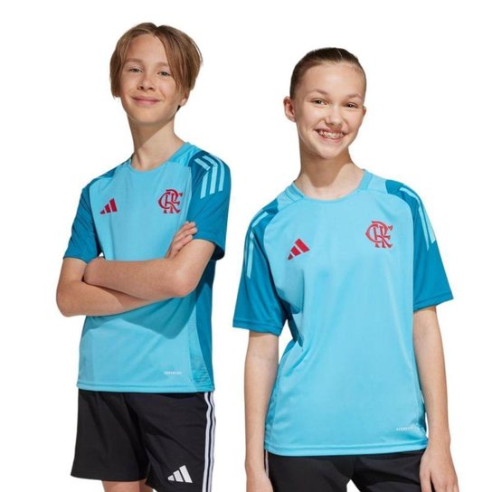 Camisa Adidas Flamengo Treino 2025 Infantil - Azul 9-10