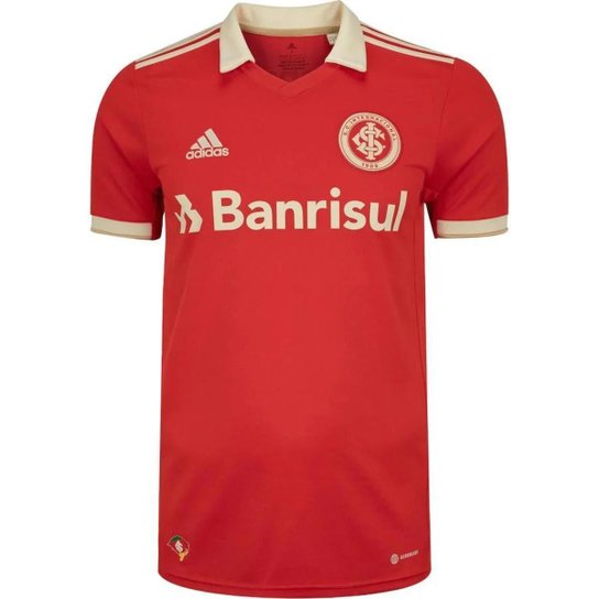 CAMISA ADIDAS INTERNACIONAL I 22/23 - Vermelho Menor preço em CAMISA ADIDAS INTERNACIONAL I 22/23 - Vermelho