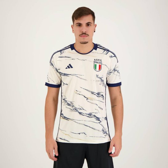 Camisa Adidas Itália Away 2023 - Branco Menor preço em Camisa Adidas Itália Away 2023 - Branco
