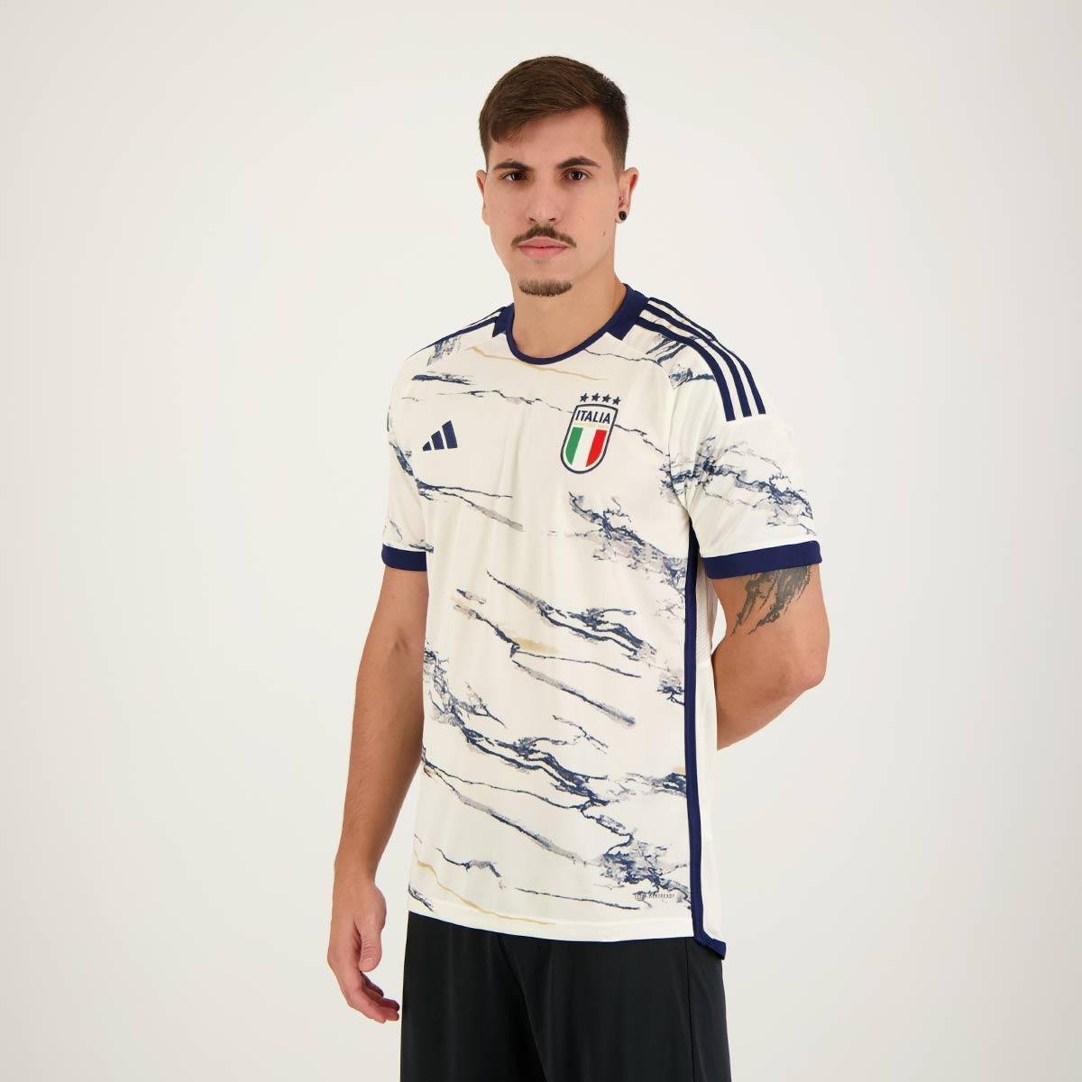 Camisa Adidas Itália Away 2023 Branco Netshoes