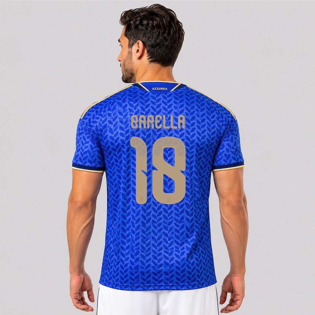 Camisa Adidas Itália Home 2026 18 N. Barella