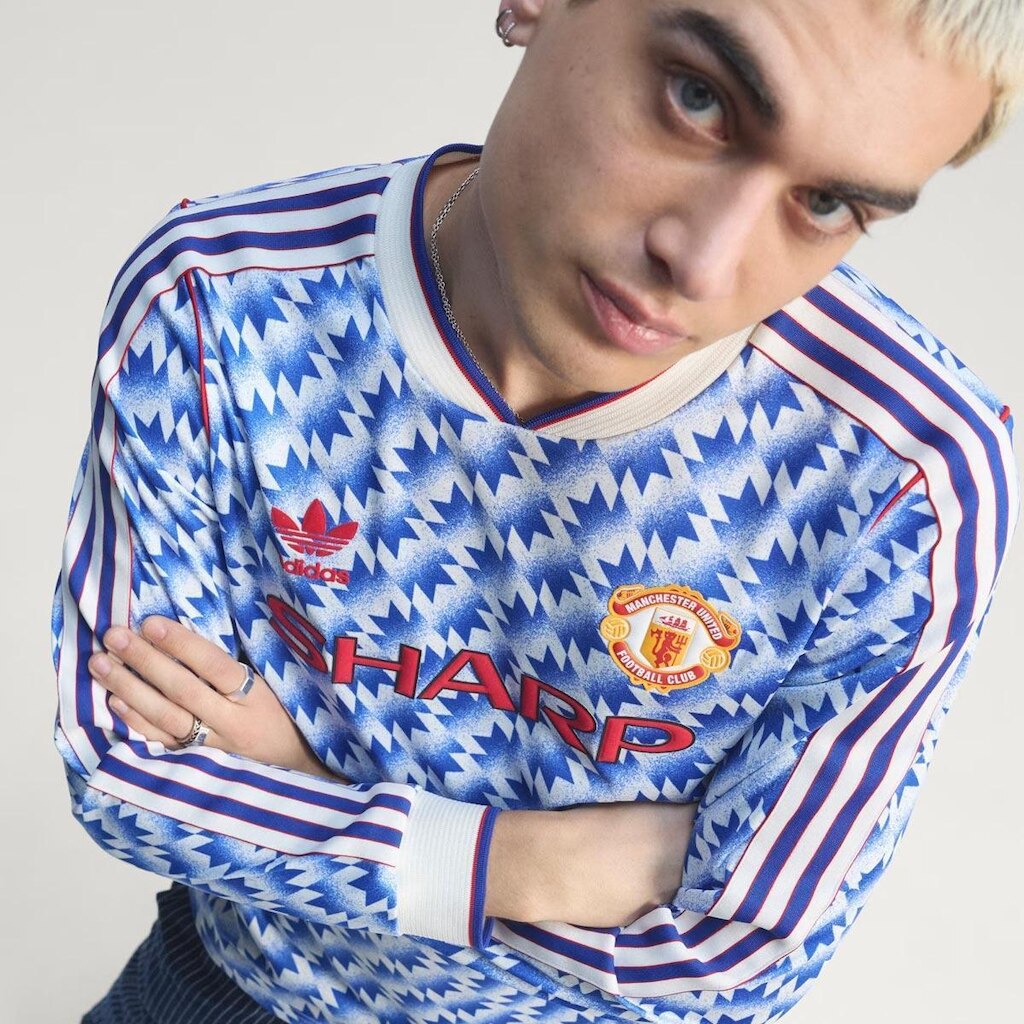 Camisa Adidas Manchester United Away 90 Remake Edition Manga Longa