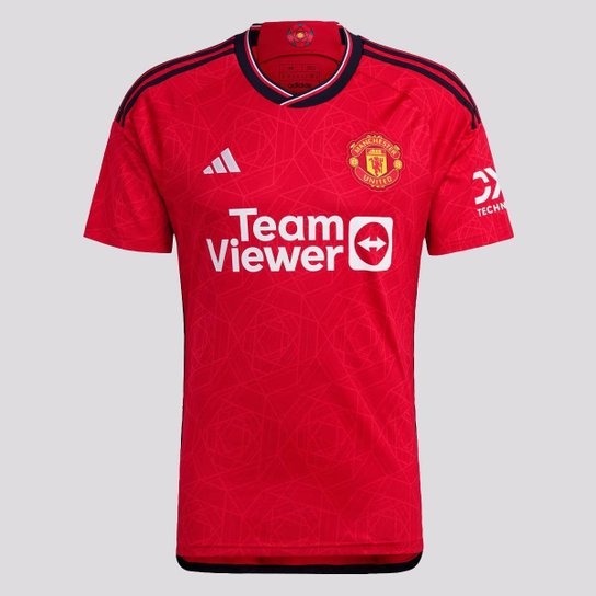 Camisa Adidas Manchester United Home 2024 - Vermelho Menor preço em Camisa Adidas Manchester United Home 2024 - Vermelho