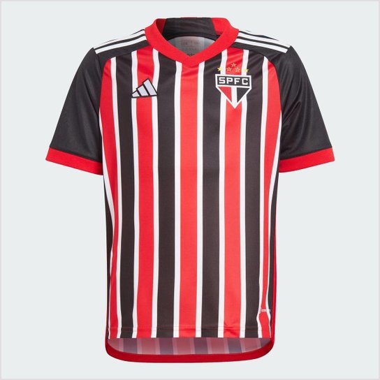 Camisa Adidas São Paulo II 2023 Juvenil - Vermelho Menor preço em Camisa Adidas São Paulo II 2023 Juvenil - Vermelho