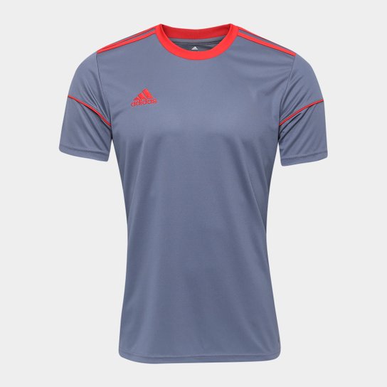 Camisa Adidas Squadra 17 Masculina - Cinza Menor preço em Camisa Adidas Squadra 17 Masculina - Cinza