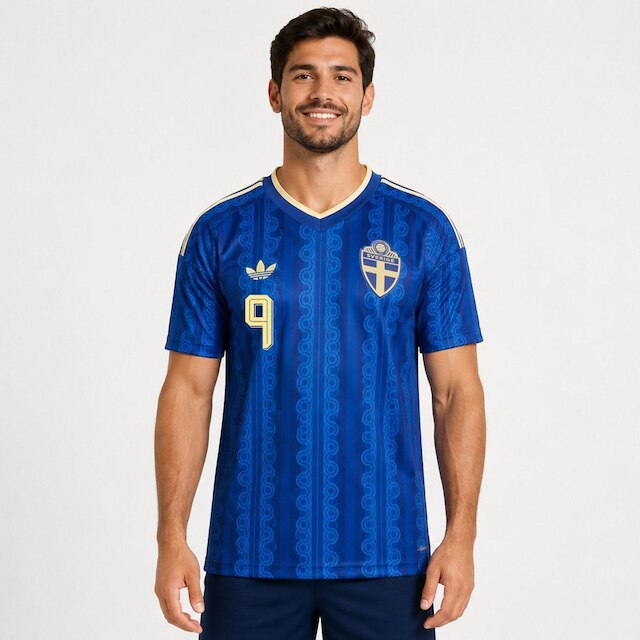 Camisa Adidas Suécia Away 2026 9 ISAK