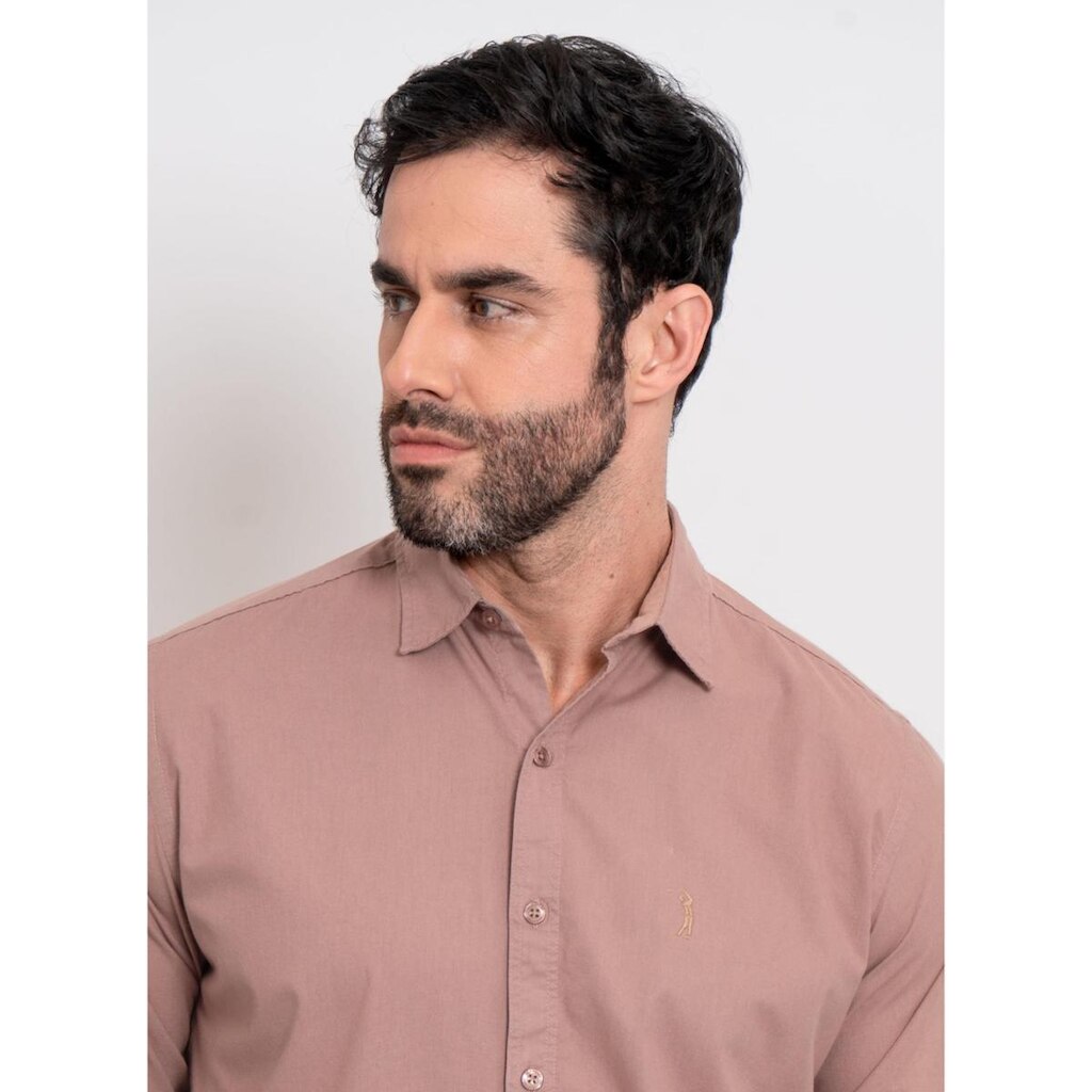 Camisa Aleatory Lisa Stone ML Titan Bege