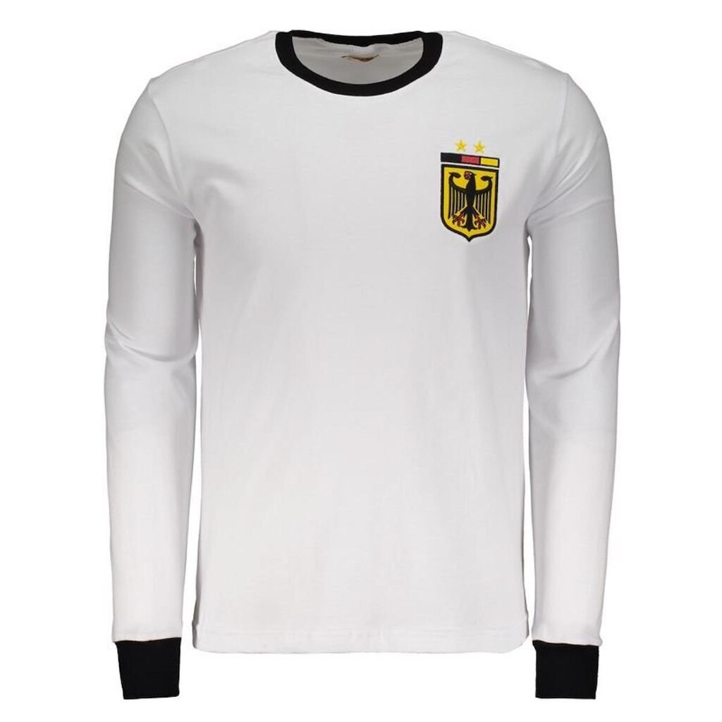 Camisa Alemanha Retrô 1974 Manga Longa Masculina