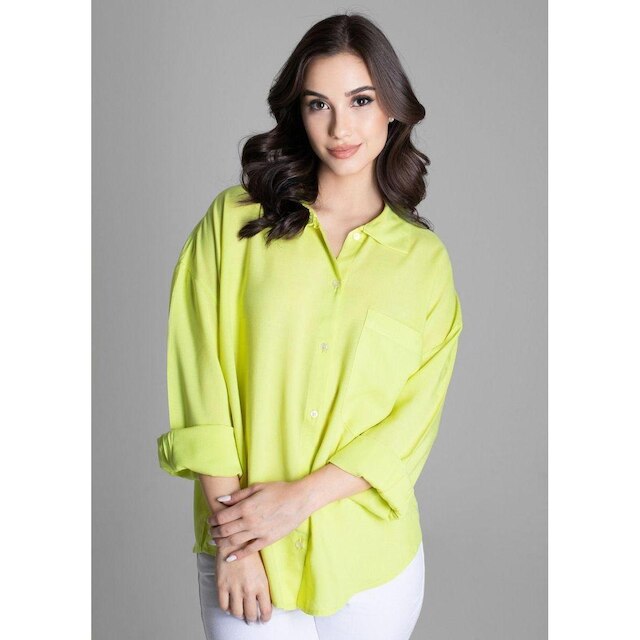 Camisa Algodão Sawary - 276062 - VERDE LIMAO GG