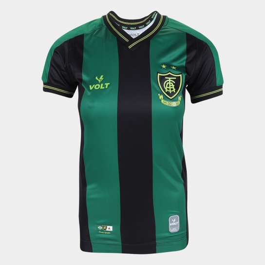 Camisa América Mineiro I 21/22 s/n° Torcedor Volt Feminina - Verde+Preto Menor preço em Camisa América Mineiro I 21/22 s/n° Torcedor Volt Feminina - Verde+Preto