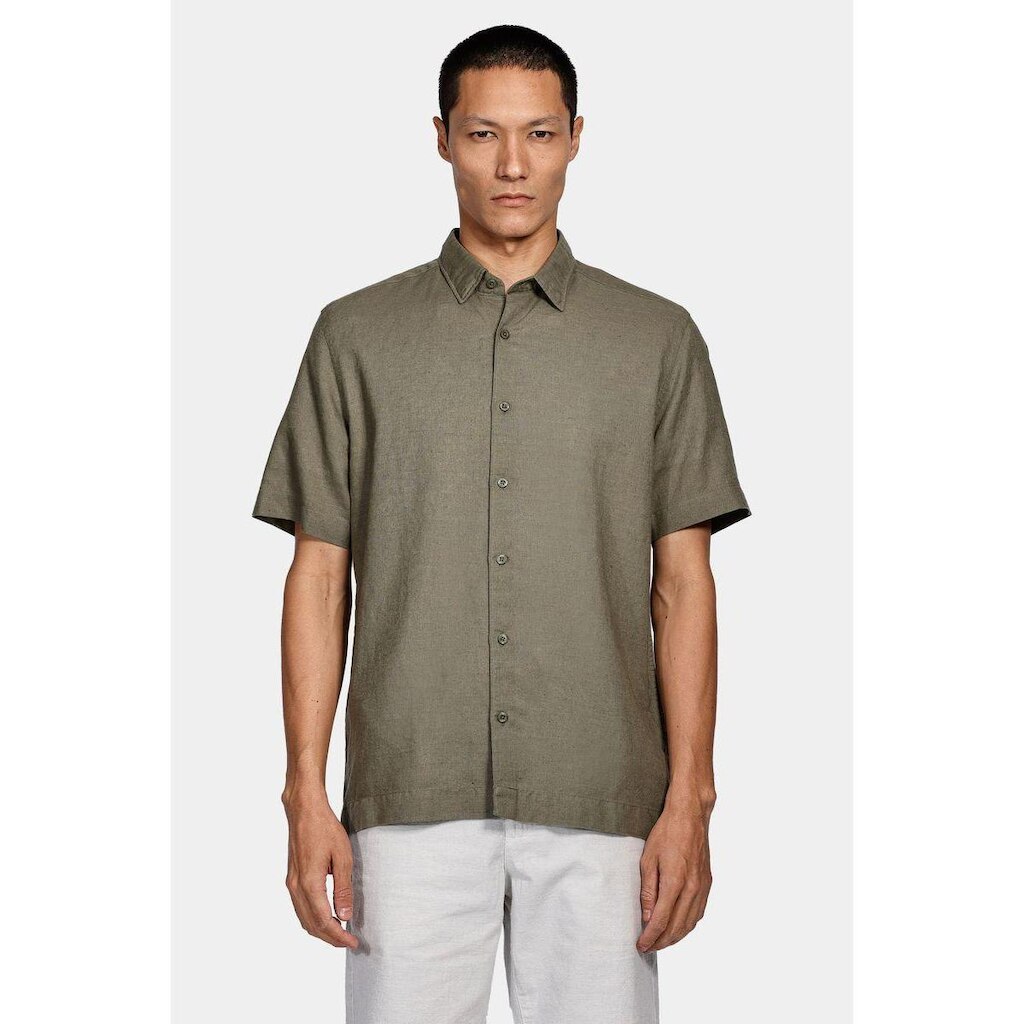 Camisa Aramis Manga Curta Regular Algodão Verde Militar