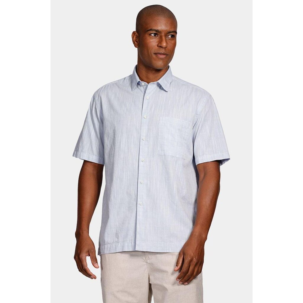 Camisa Aramis Manga Curta Regular Flamê Com Bolso Azul