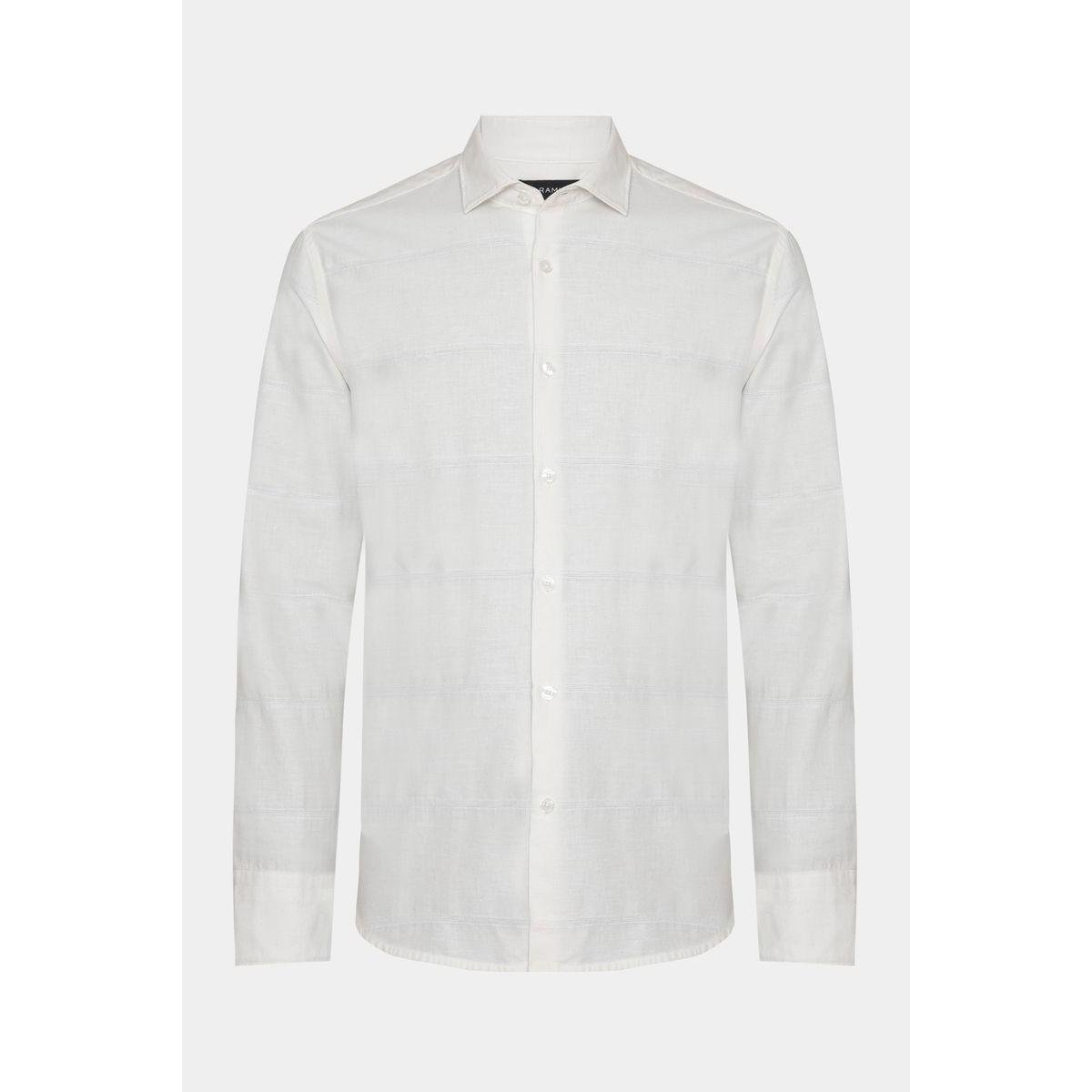 Camisa Aramis Manga Longa Regular Algodão Capri Natural Menor preço em Camisa Aramis Manga Longa Regular Algodão Capri Natural