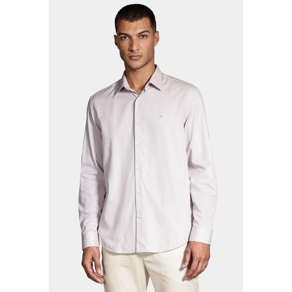 Camisa Aramis Manga Longa Regular Algodão Egípcio Cáqui