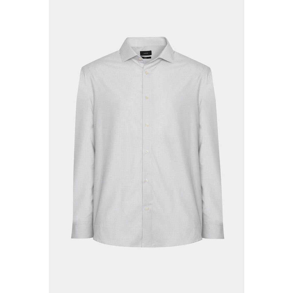 Camisa Aramis Manga Longa Regular Branco e Cinza