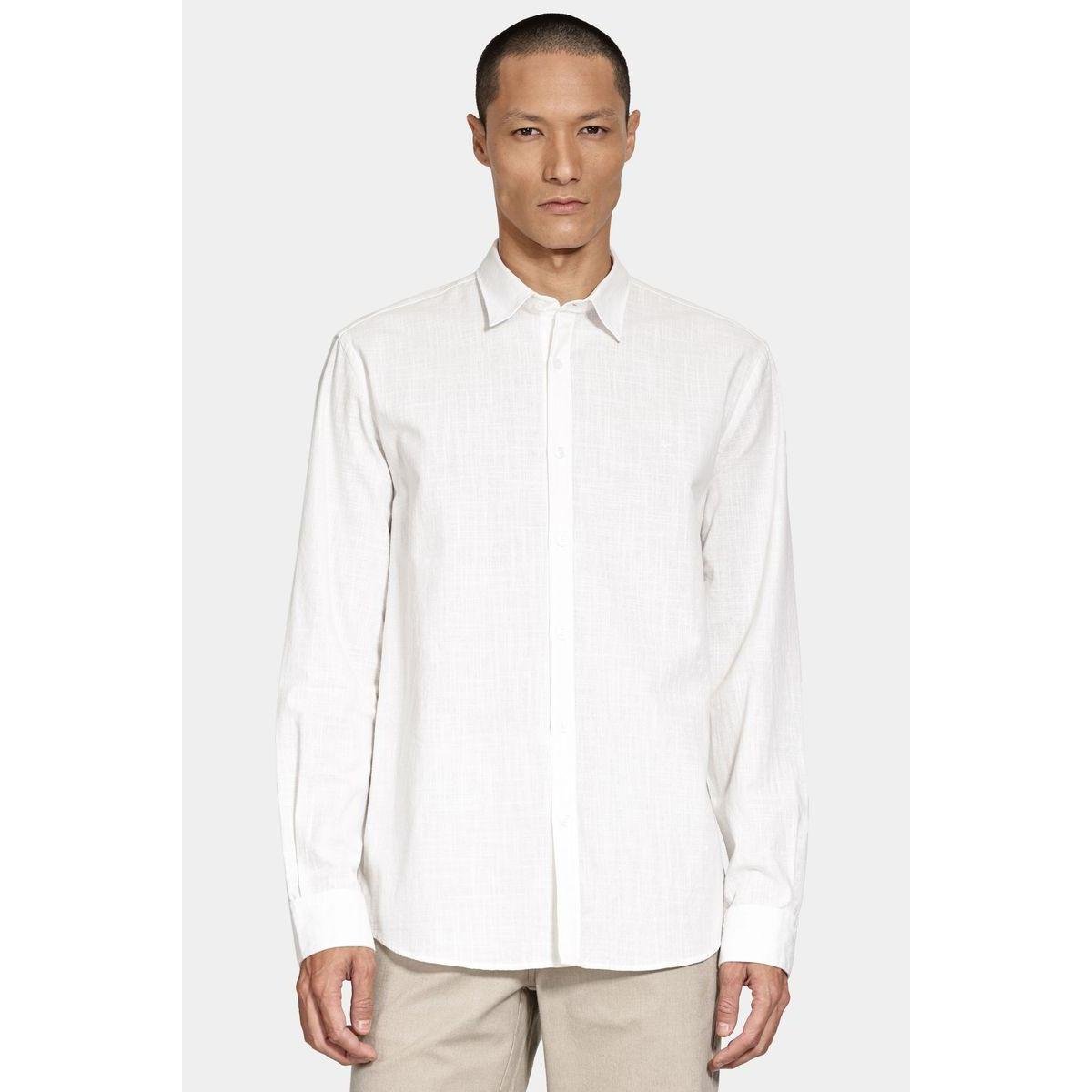Camisa Aramis Regular Manga Longa Flamê Branco