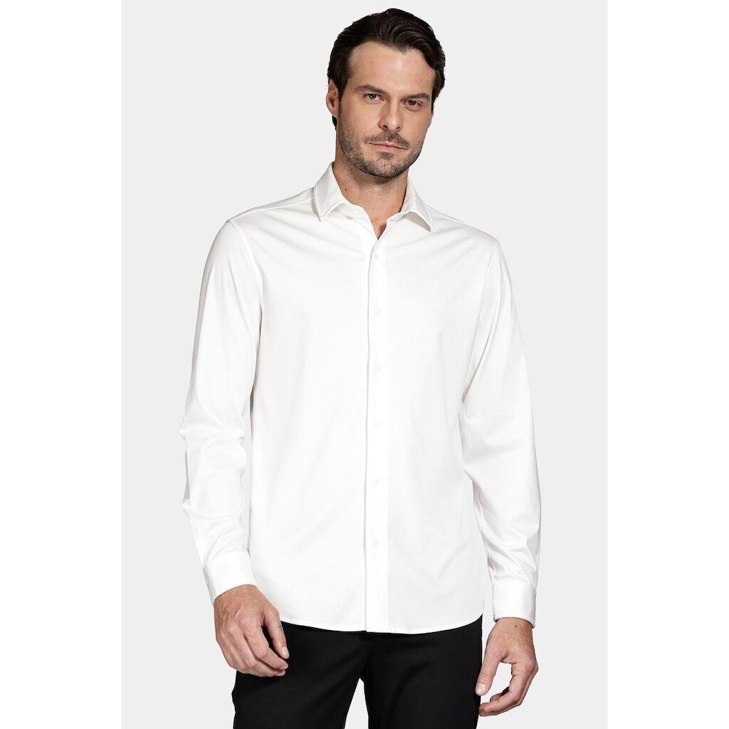 Camisa Aramis Manga Longa Slim Algodão Modal e Seda Branco