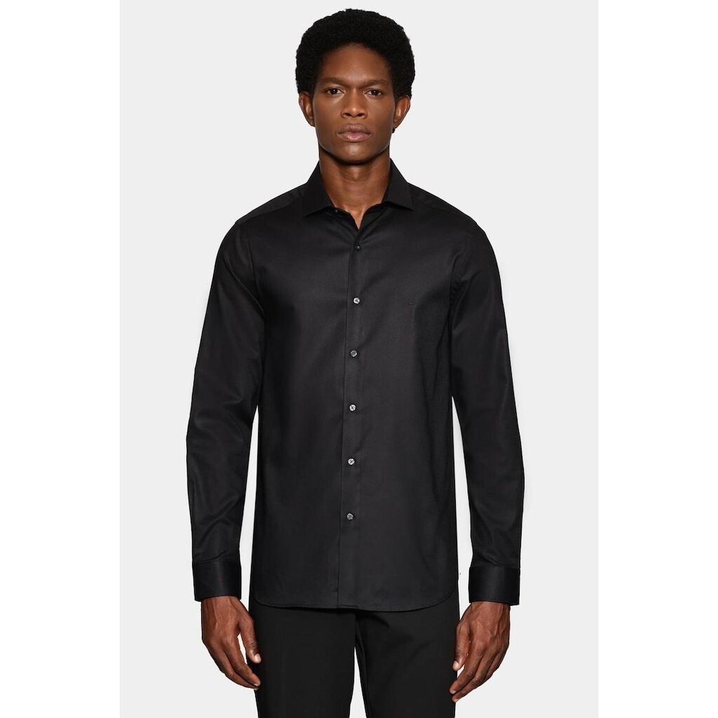Camisa Aramis Manga Longa Slim Maquineta Stretch Preto