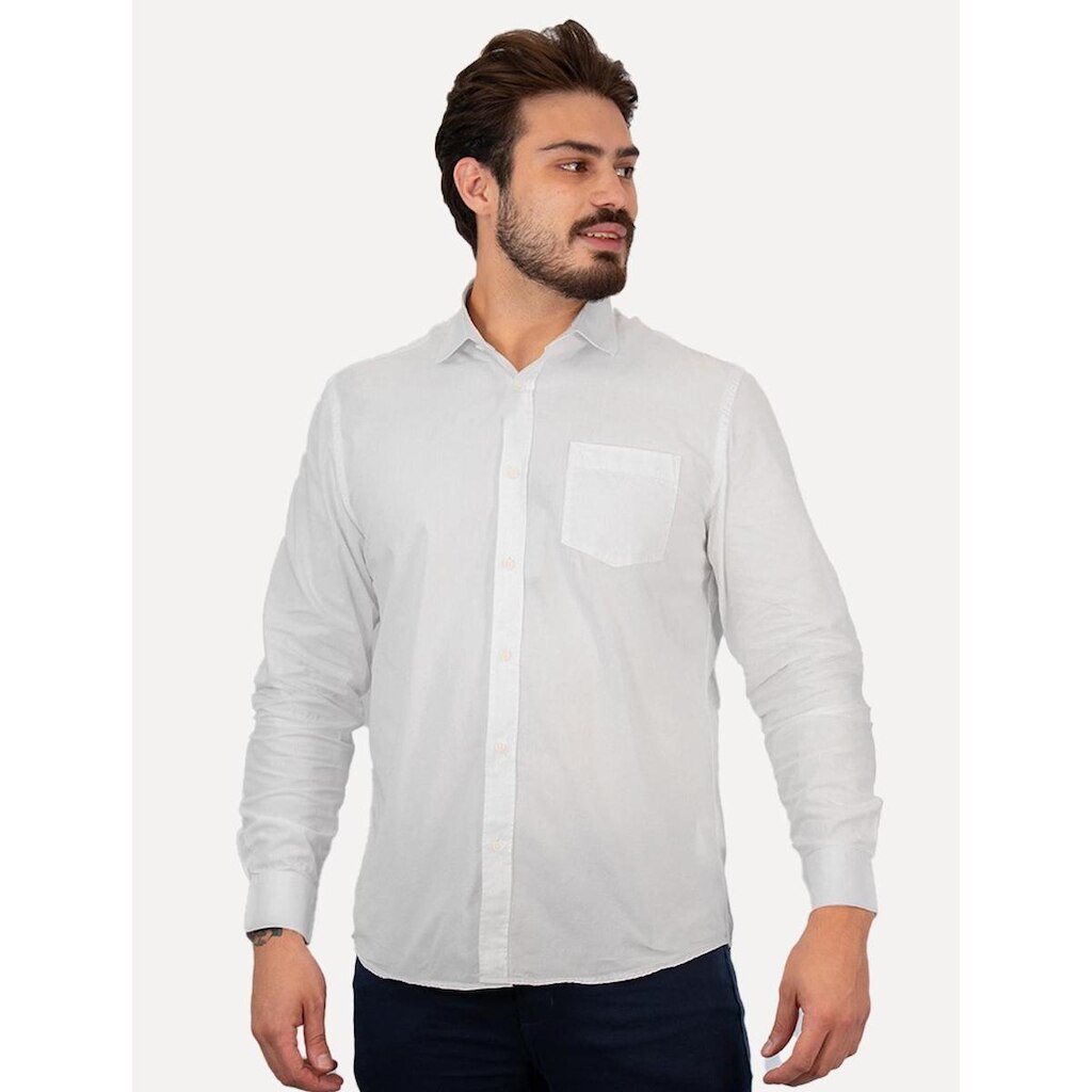 Camisa Aramis Masculina Regular Algodão Lotte Pocket Branca