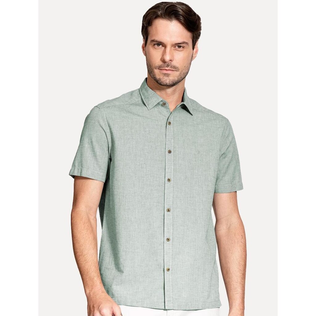 Camisa Aramis Masculina Regular Loop Flame Altino Verde Claro